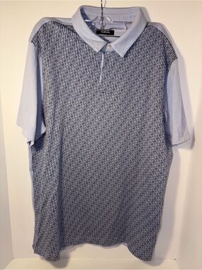 Alfani Men’s Pale Blue Patterned Polo